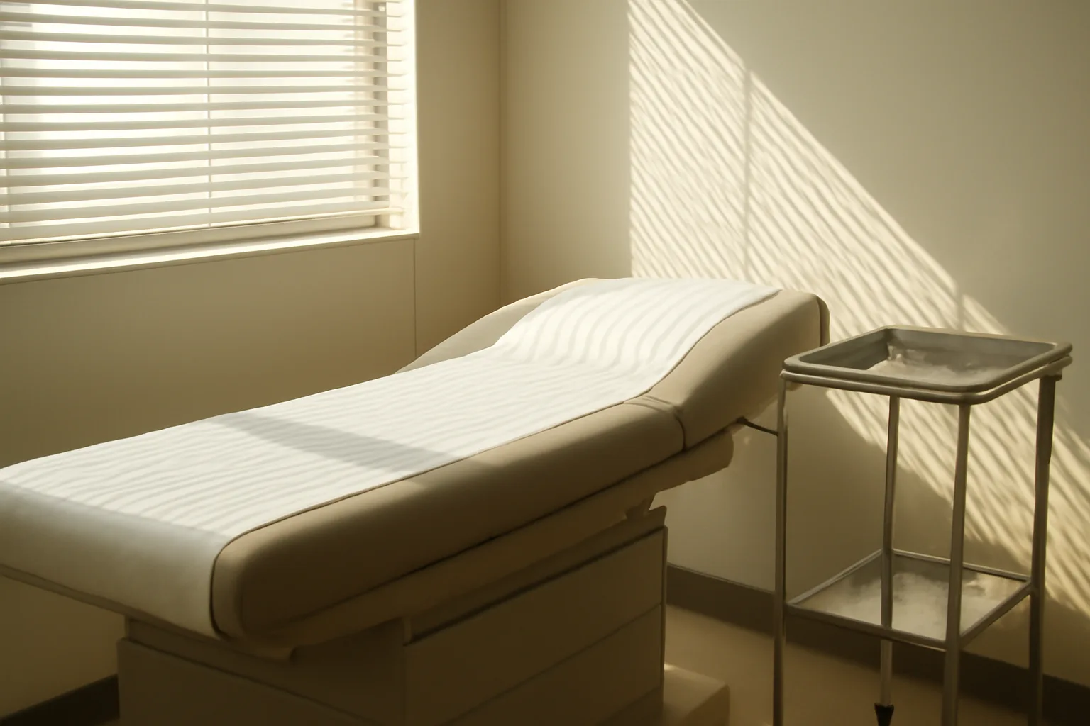 Empty clinical exam room representing the TB-500 versus stem cell therapy treatment setting